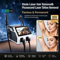 2IN1 808nm Diode Laser Hair Removal Pico NG YAG Laser Tattoo Beauty Machine