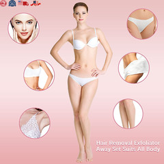 102 Pieces Hair Removal Pad Sets Smooth Away Hair Removal Kit 2 Sizes Smooth