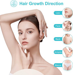 Facial Hair Removal for Women – Electric Painless Hair Removal Tool for Face, Li
