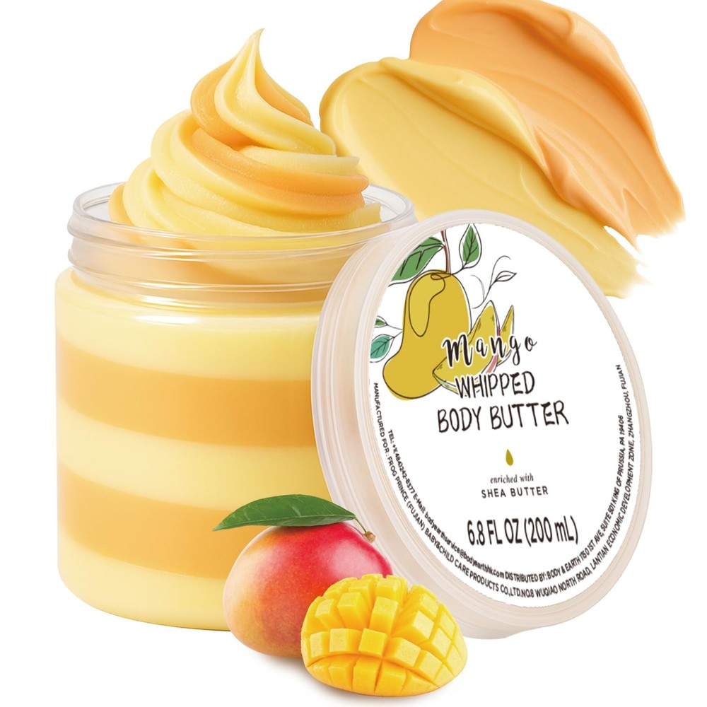 Embleaf Mango Whipped Body Butter, Shea Butter 7.05 Ounce (Pack of 1)