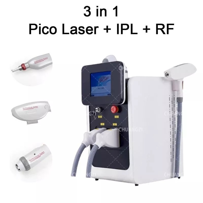 3 in 1 Laser OPT IPL Hair Removal Machine Portable ND Yag Laser Tattoo Removal