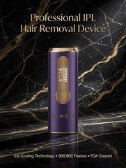 IPL Laser Hair Removal Device Ice-Cooling LCD Display Purple Gold 999999