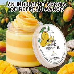 Embleaf Mango Whipped Body Butter, Shea Butter 7.05 Ounce (Pack of 1)