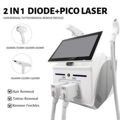 2 in 1 755/808/940/1064nm Diode Laser Hair Removal Pico Tattoo Removal Machine