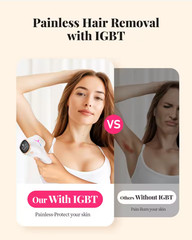 990000 Flashes IPL Hair Removal Painless Permanent For Body Face & Bikini -WHITE