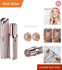 Complete Facial Hair Removal Kit: Battery-Powered Shaver with Eco-Friendly Case