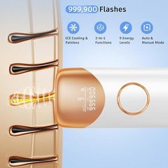 Painless IPL Laser Hair Removal Device with 5℃ Ice Cooling, 3-in-1 Hair Remover