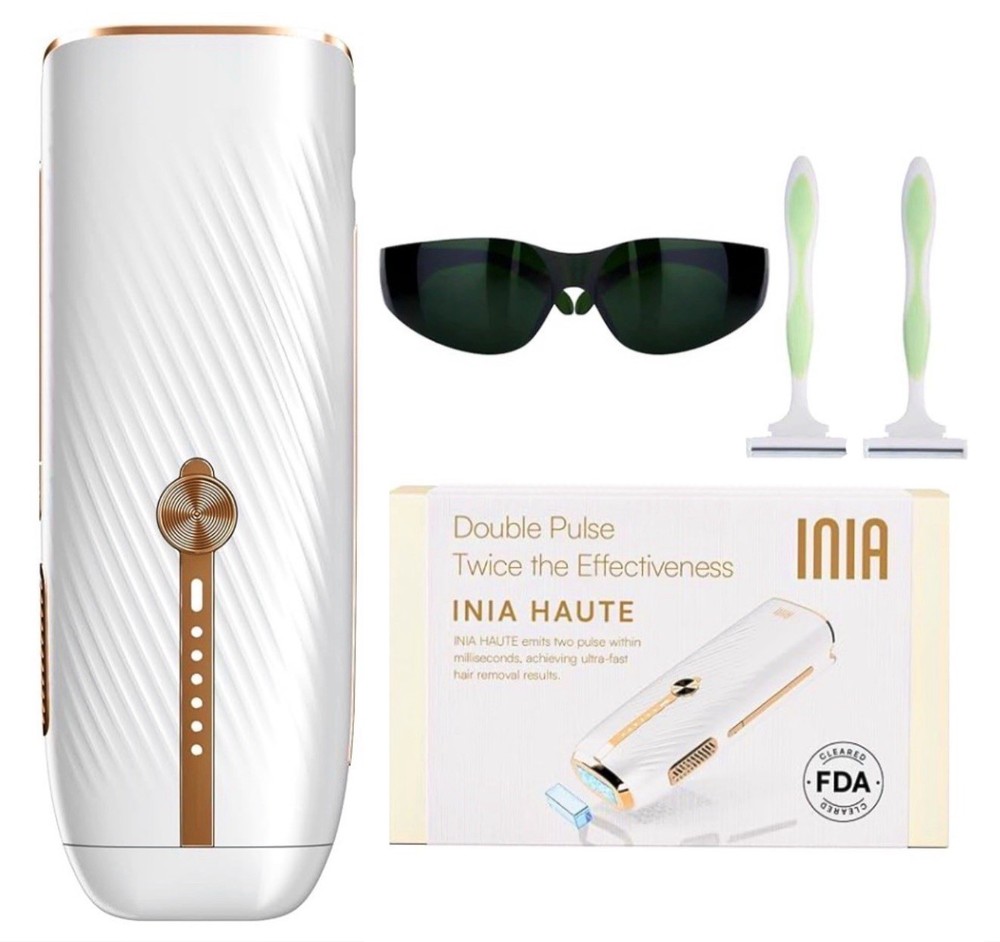 INIA HAUT Pro IPL Hair Removal Device – Women & Men, Ice Cooling, 5 Flashes/sec