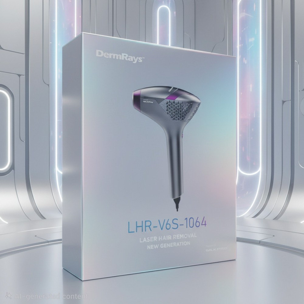 DermRays LHR-V6S-1064 Laser Hair Removal Device IPL SilkPro Complete In Box