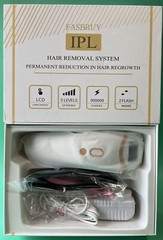 FASBRUY IPL Hair Removal System LCD 5 Levels 999999 2 Flash Mode White