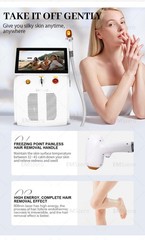 Painless 3-Wave Diode Laser Hair Removal Machine Freezing Point Hair Reduction