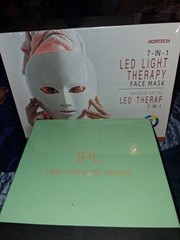 Nortech 7-Color Modes LED Light Therapy Face Mask for Face, White Bundle 2 Items