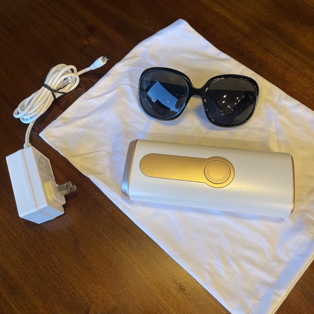 IPL Laser Hair Removal Handheld With Cooling Feature Glasses, Power Cord Case