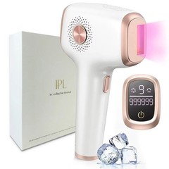 IPL Hair Removal Device Ice Cooling 999999 Flashes 9 Levels Face Body