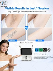 2IN1 Laser Beauty Machine Hair Reduction Tattoo & Pigment Removal Salon Device