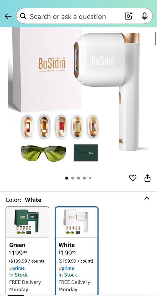 New – Latest Laser Hair Removal, BoSidin IPL Hair Removal, Painless Ice-Cooling