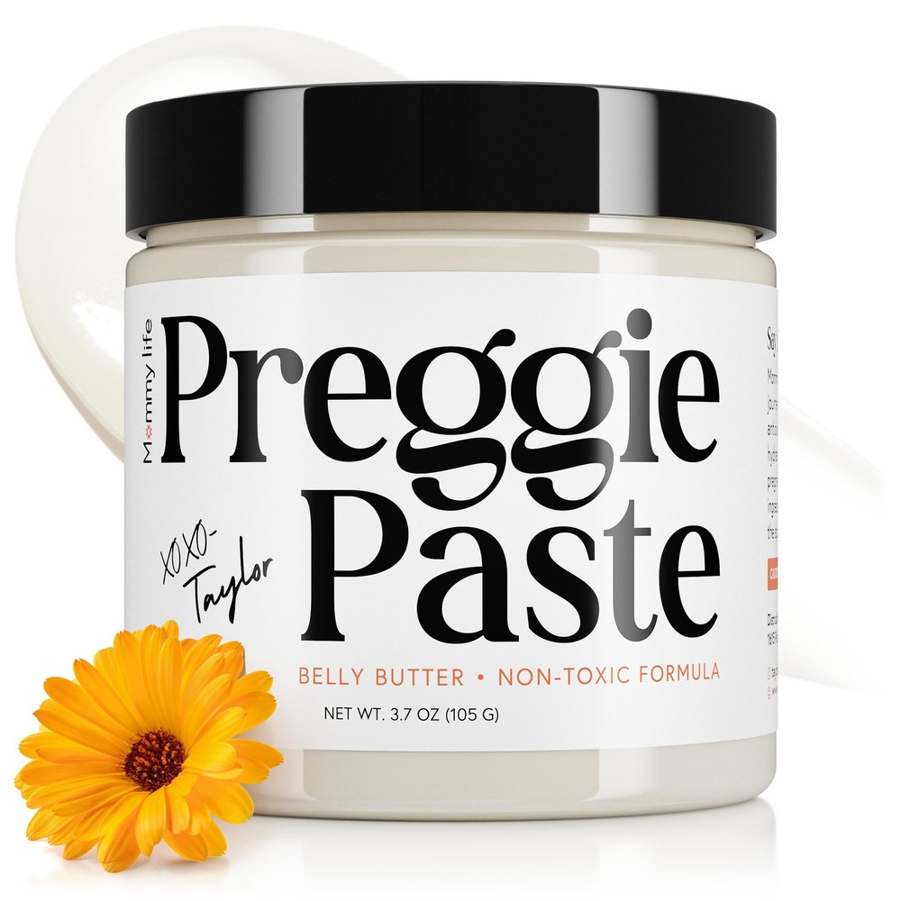 MOMMY LIFE Preggie Paste Belly Butter – Stretch 4 Ounce (Pack of 1), White