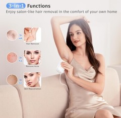Laser Hair Removal with 5℃ Ice Cooling, Painless IPL Laser Hair Removal 3 in 1