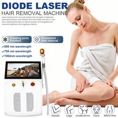 808 laser hair removal device, body, face, underarm cooling head, white