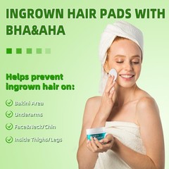 Ingrown Treatment Hair Pads, with AHA+BHA, Ingrown Hair Wipes For Bikini Area…
