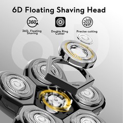 Kibiy Head Shavers Replacement Blades 6 Blades Head Shaver For Bald Men