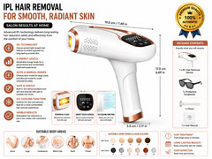 IPL Hair Removal Device for Women Laser Permanent Body Epilator 999,999 Flashes