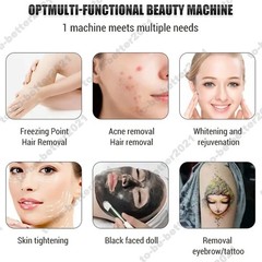3in1 Multifunctional RF OPT Laser Tattoo Hair Removal Skin Tightening Machine