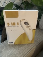 3-In-1 Hair removal device (white/gold) New, never used