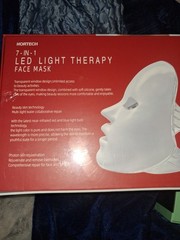 Nortech 7-Color Modes LED Light Therapy Face Mask for Face, White Bundle 2 Items