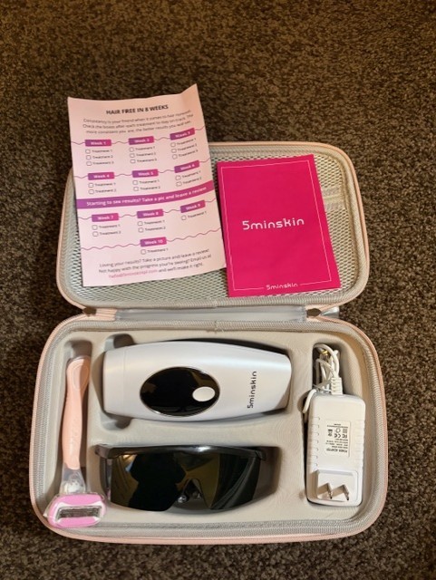 5minskin Laser Hair Removal System in Carrying Case Used 1X