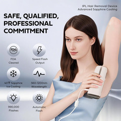 EUARNE Laser Hair Removal for Women and Man, IPL Middle, Ivory