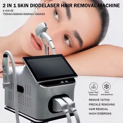 2IN1 4000W Diode Pico Laser Ice Painless Hair & Tattoo Removal Salon Machine
