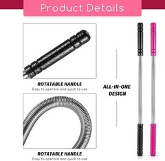 2 Pieces Facial Hair Remover Spring Eyebrow Face Epilator Black, Rose Red