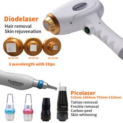 2IN1 1064/755/808nm Diode Laser Painless Tattoo Hair Removal Machine Pico Laser