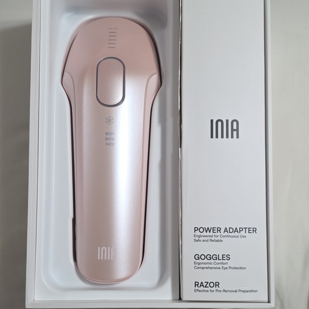 INIA IPL Hair Removal Device Pink for Body, Bikini, and Face