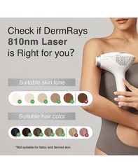DermRays V8S Diode 810nm Laser Hair Removal Device FDA-Cleared Corded Sealed Box