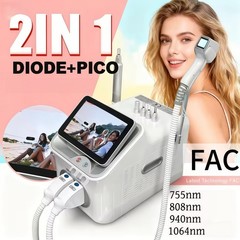 Pro 2 in 1 Diode Laser Hair Removal Machine Picosecond Tattoo Removal Instrument