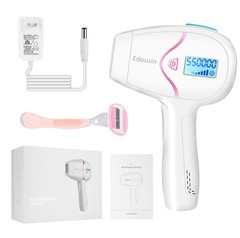 EDOUSIN Laser Hair Permanent Remover Device-2 Flash Mode White D-1130