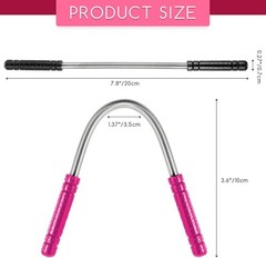 2 Pieces Facial Hair Remover Spring Eyebrow Face Epilator Black, Rose Red