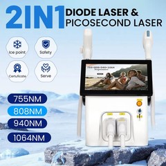 2-In-1 Diode Hair Removal Picosecond ND-YAG Laser Tattoo Removal Machine