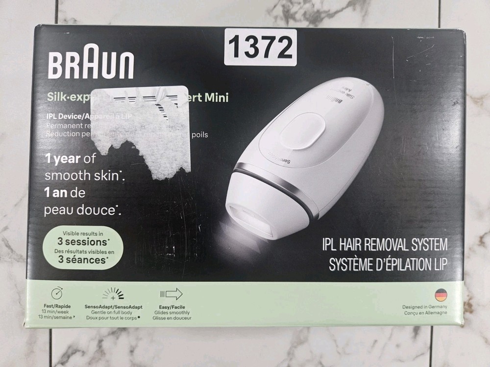 Braun Silk Expert Mini IPL Hair System, White – Open Box