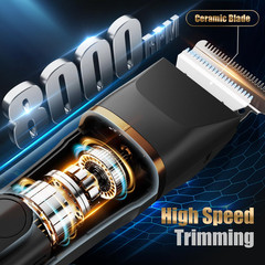 Electric Body Shaver for Men Black 2 in 1 Waterproof Grooming Trimmer