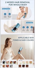 IPL Hair Removal Device Ice Cooling LCD 999,999 Flashes 5 Settings Blue