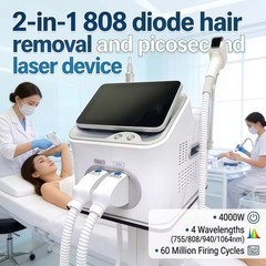 2 in 1 808nm Diode Laser Hair Removal &Pico Nd Yag Laser Tattoo Removal Machine