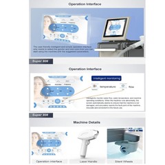Diode 808nm Laser Hair Removal Machine For Skin Rejuvenation Wind+water+TEC