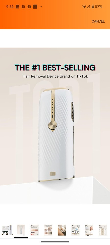 Inia Haute T033KW Unisex Adults Intense Pulsed Light IPL Hair Removal DeviceREAD