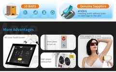 2 In 1 808nm Diode Laser Hair Removal & Pico Laser Tattoo removal Machine 10bar