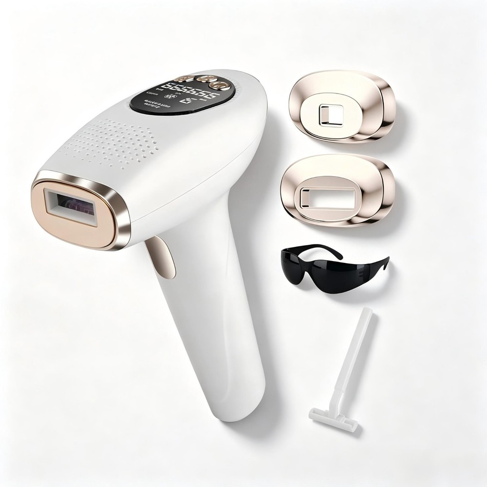 NEW LED Photon Neck & Face Massager With Charging Dock Hot‑Compress Skin‑Tighten