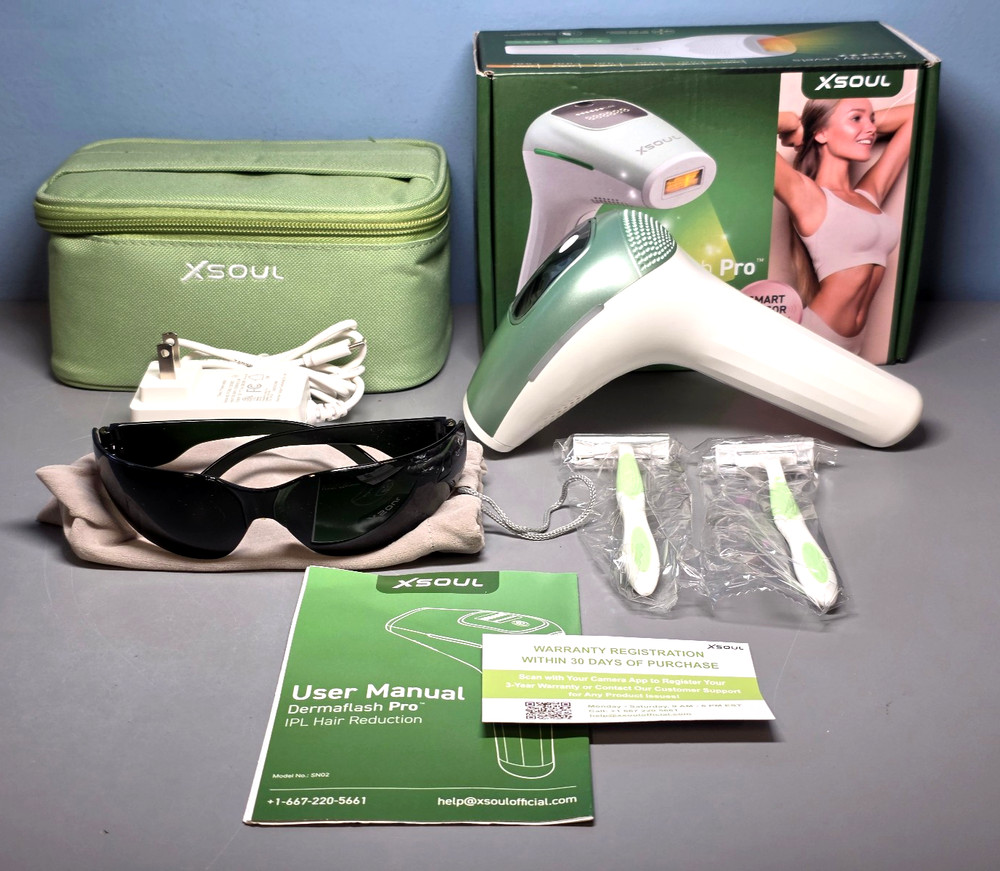 Xsoul Dermaflash Pro IPL Permanent Hair Reduction for Body, Face, & Bikini Area