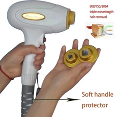 Diode Laser 755 808 1064nm 3 Wavelengths Hair Removal Laser Machine Cooling Head